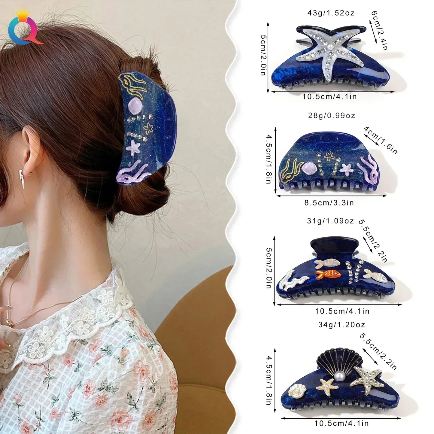 Barrette Mer Pieuvre & Étoile